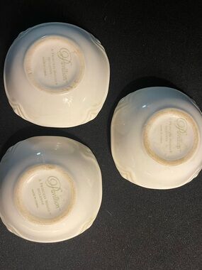 Princess House White Pavilion Porcelain Accent Bowls - Set of 3